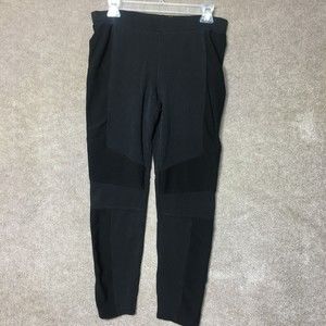 KENDALL KYLIE Womens Leggings Large Black Workout Yoga Pants Stretch 30X25